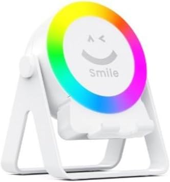 Wireless Induction Speaker with Bluetooth RGB Ambient Light Adjustable Phone Stand 360 Rotatable No Bluetooth Pairing Needed Compatible with iPhone iPad Android Samsung Galaxy Black Audio Device