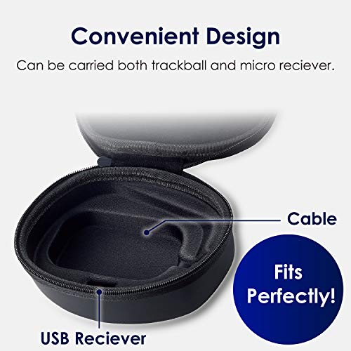 Image of ELECOM Official Hard EVA Travel Protection Storage Case Replacement for M-XT2&3 Series, Wired /Wireless Thumb Control Trackball Mouse, Ergonomic Design, Optical Gaming Sensor - Case Only (BMA-XT2BK)