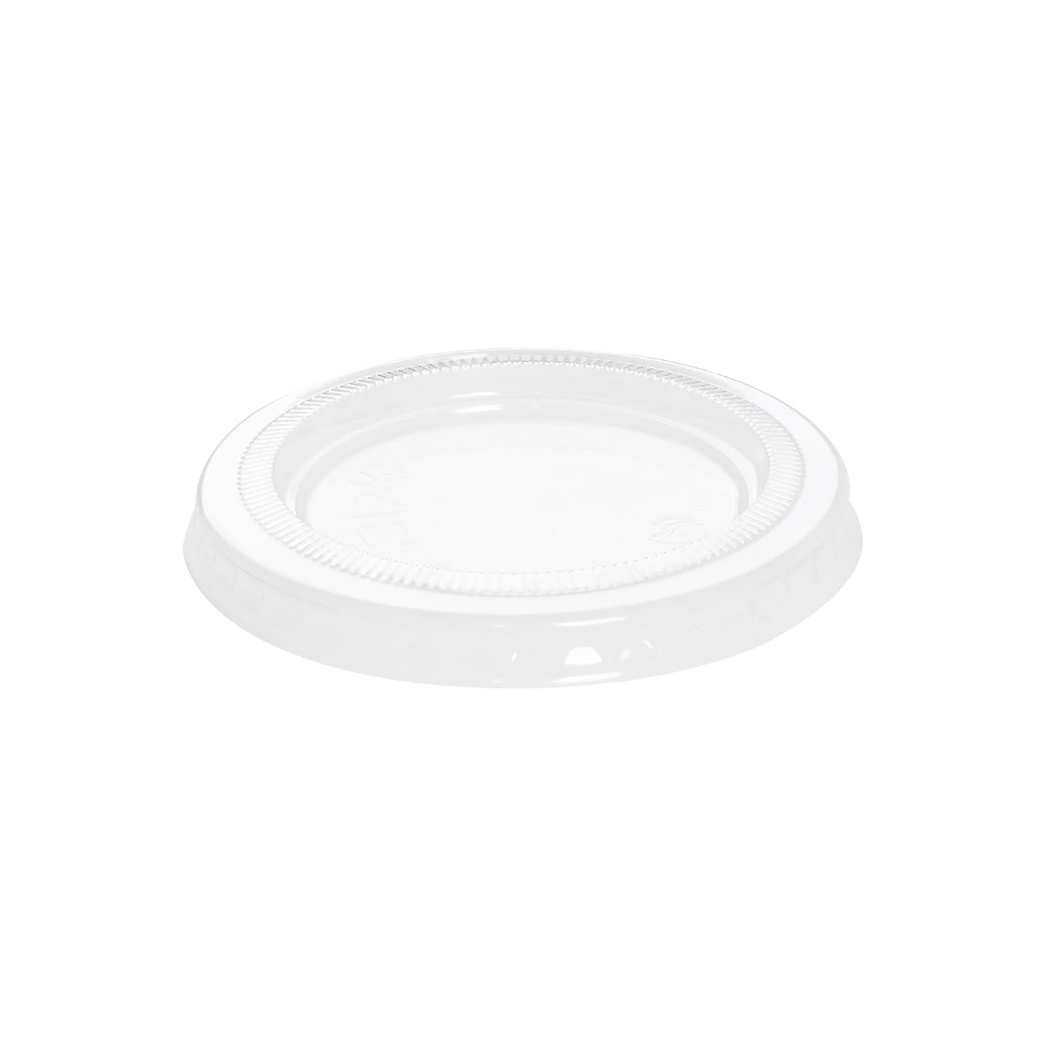 Restaurantware Portion Cup Lids 2000 Pack Fits 2 and 3 oz Portion Cups Plastic Sustainable Souffle Lids Round Disposable Condiment Lid Greaseproof Freezer-Safe Clear Cover