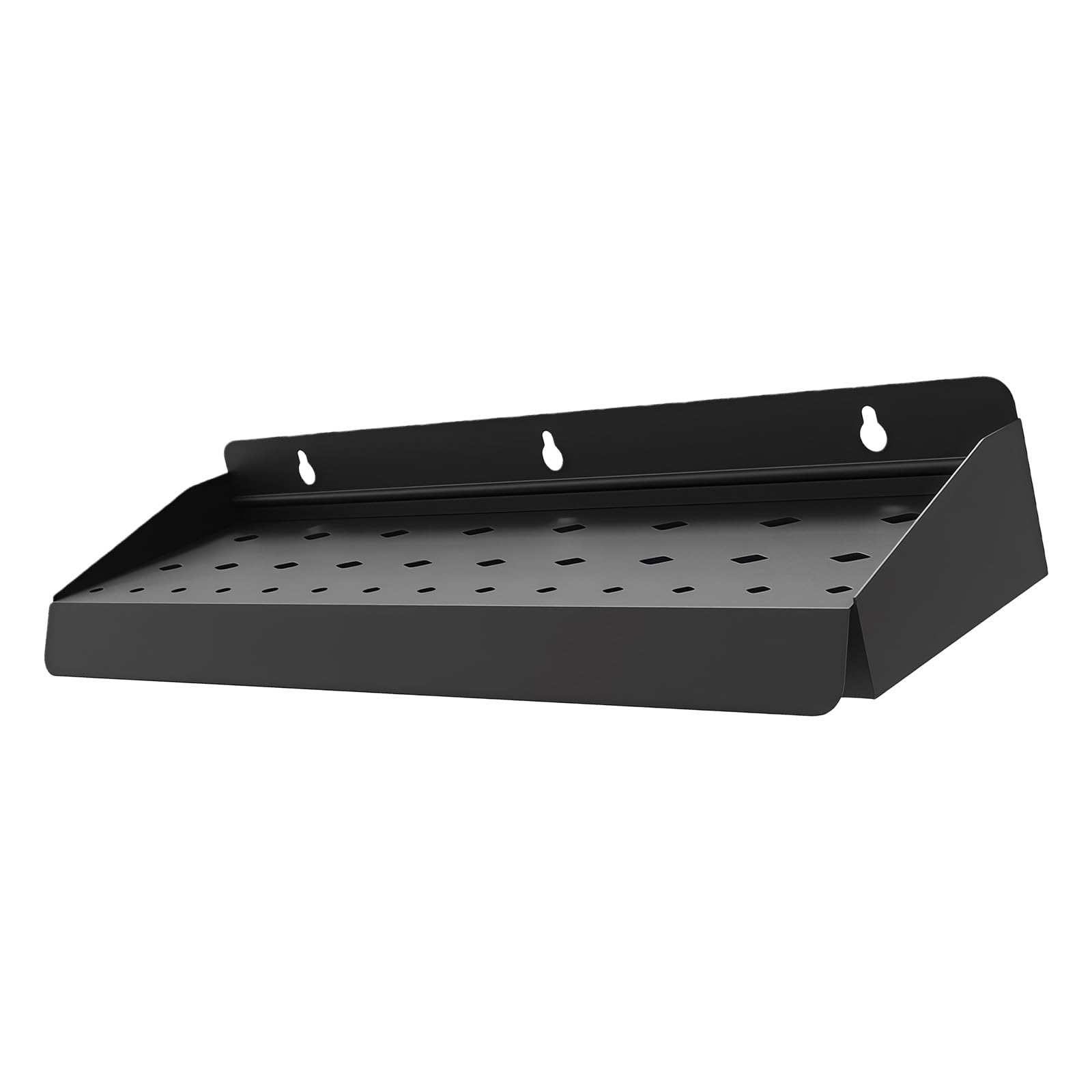 Tsophreniq Dark Metal Screwdriver Wall Mount Storage Stand Tool Keeper For Garage Home Workshop Simple Setup Ready To Install Floating Tool Shelf