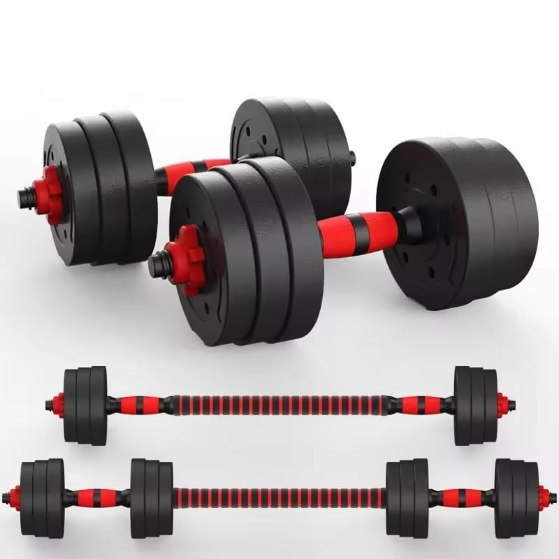 Loja Produto Aparelhos Musculação 17 Kit 30kg Halteres de Anilhas E Barras Ajustáveis Fitness