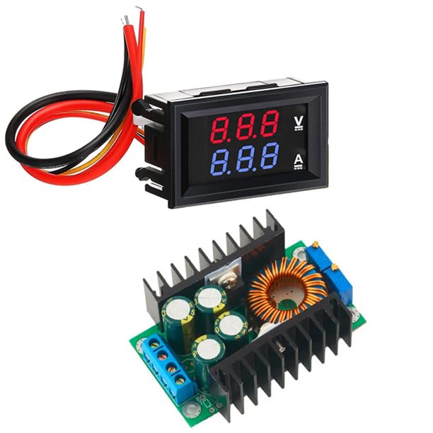 Shockley Mini Digital Voltmeter DC 100V 10A Panel VoltAmp Voltage Current Meter + Dc 10A 300W Step Down power supply Buck Converter 7-40V - 1.2-35V Power (buck Converter + VoltAmp Meter)-image-37