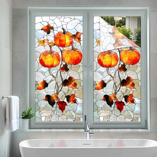 Vinilo decorativo para ventana con diseño otoño 17.7 x 39.3 in miniatura 5