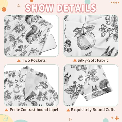 VIGTRO Summer Satin Pajamas Set Silky Button Down Sleepwear Short Sleeve 2 Piece PJ Set Loungewear Size 5-14Y3