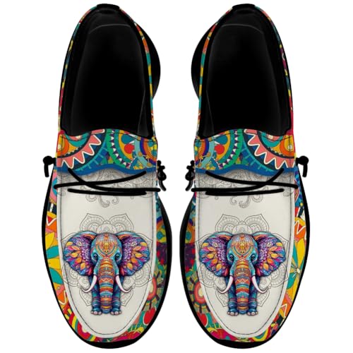 Mandala Loafers for Men Women Slip-on Shoes Funny Animal Gifts for Her Him