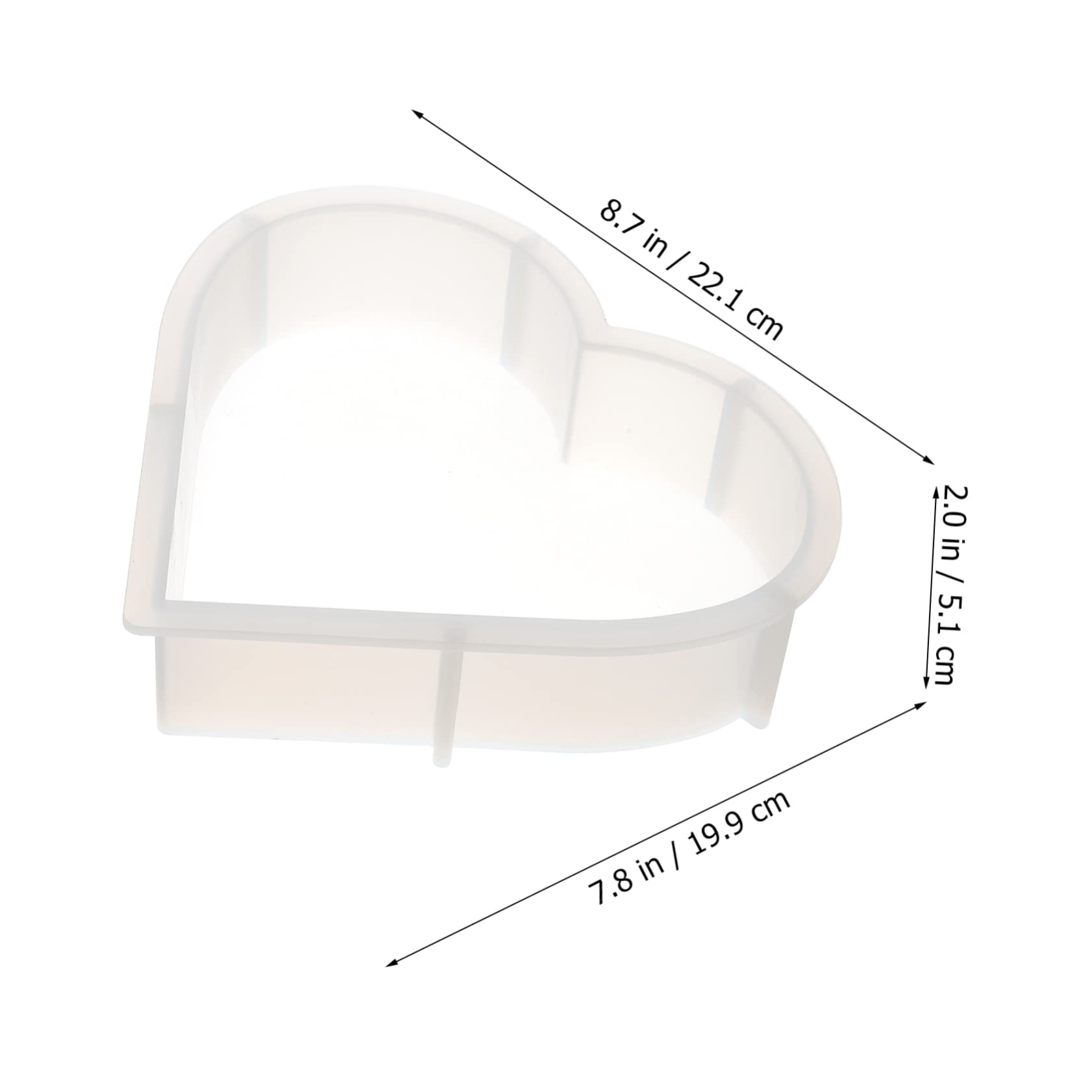 ifundom Lot De 2 Grands Moules en Silicone en Forme De Cœur pour -Livres en Résine. Intérieur Lisse pour Un Démoulage Facile.