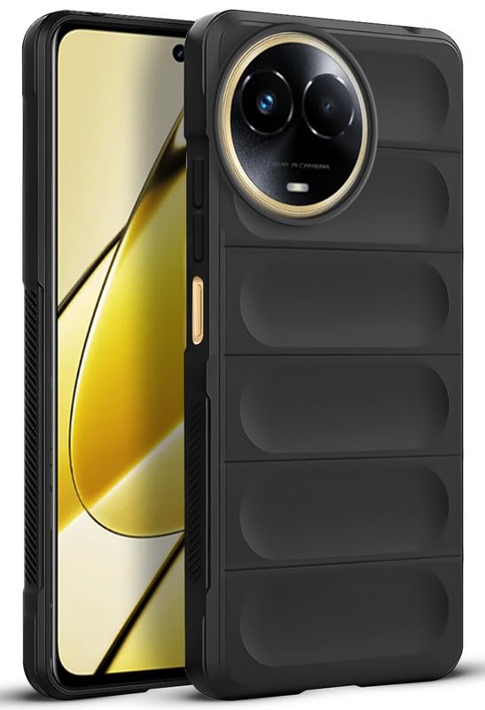 Mr. Case Liquid Silicone Case for Realme 11 5G | 11X 5G | Narzo 60X 5G | Comfort Grip Soft Touch Matte TPU | - Black