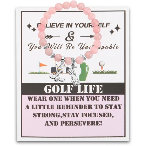 LQRI Golfer Bead Bracelet Golf Coach Gift Golfing Gifts for Golf Lover Players Jewelry Golf Coach Gift