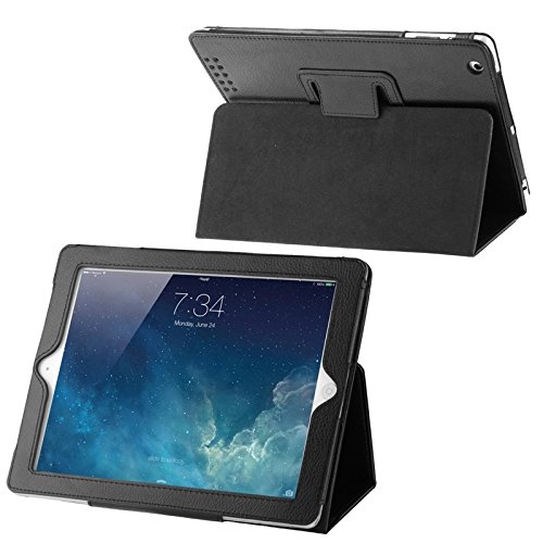 SGJFZD for iPad 2 / iPad 3 / iPad 4 Haute Qualité Texture Litchi Texture en Cuir Souple avec Support Cover
