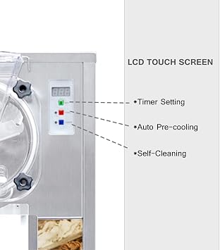 Commercial Countertop Hard Ice Cream Machine, Mini Table Top 1400W Gelato Ice Cream Maker, Capacity 15L/hour Perfect for Restaurant, Cafe, Coffee, Snack Bar