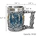 Medieval Blue Dragon D&D Game Mug of Throne Merchandise Beer Steins Viking Tankard Mug Stainless Coffee Cup Gift Mugs for Men Dragon Collector Themed Party Decoration