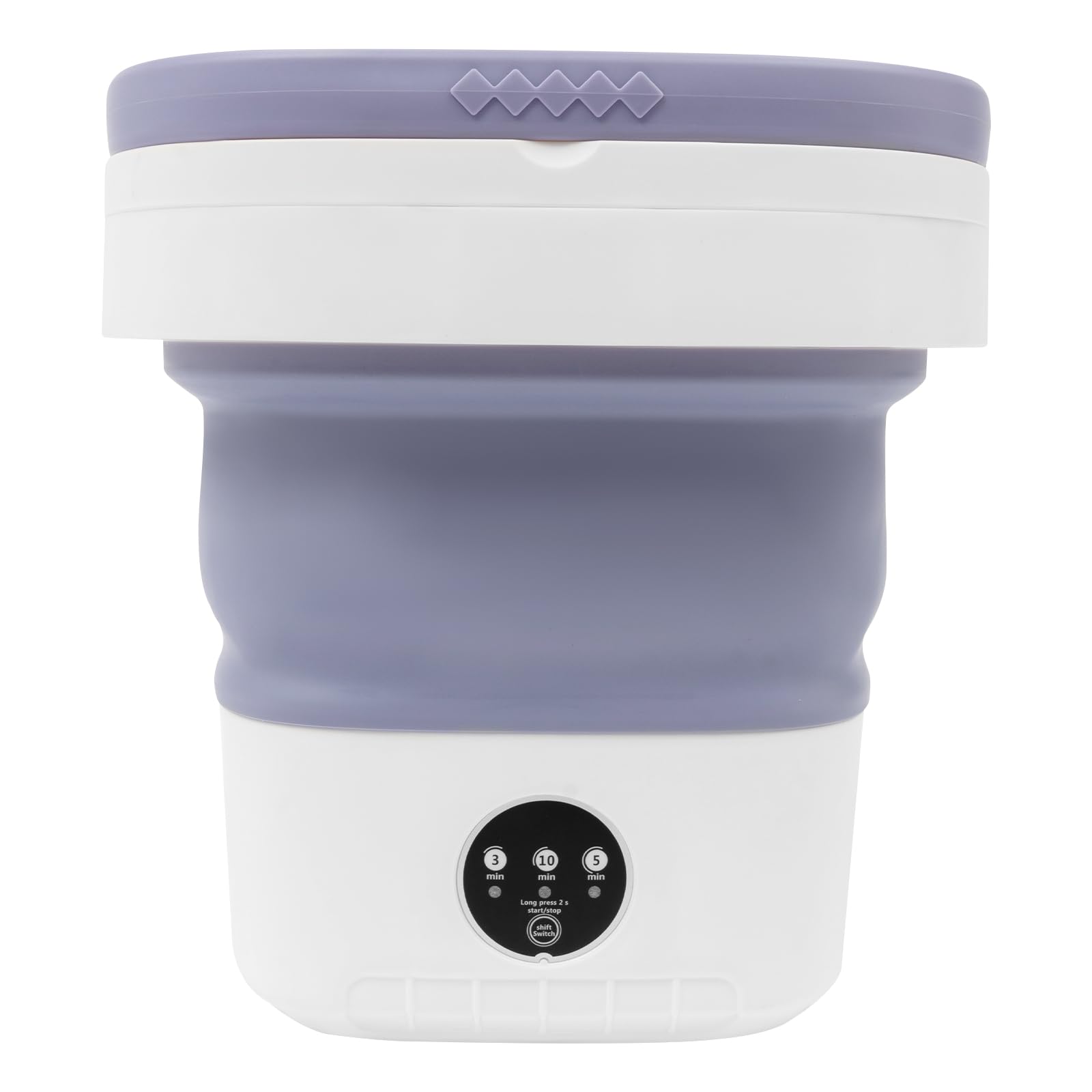 Mini lavatrice da 12 l, pieghevole, portatile, Washing Machine, piccola lavatrice da viaggio con connettore di drenaggio e tubo (viola)