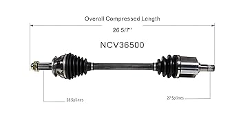 Amazon.com: GSP NCV36500 CV Axle Shaft Assembly - Left Front