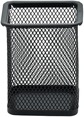 Organizador De Escritorio Aramado P/Caneta Quadrado Pt - 100876