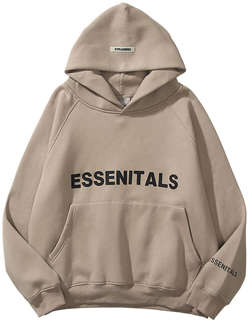 EUDOLAHWomen and Men Y2K Oversized Pure Fleece Hoodie Casual Wear with Pocket Aesthetic Sweatshirt Pullover Hooded Sweater