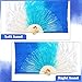 Qunclay Artificial Silk Bamboo Fans Veils Long Belly Dance Silk Fan Colorful Gradient for Dance Dancer Women Left & Right Hand 180 x 90 cm(Gradual Yellow, Blue and White,2 Pairs)