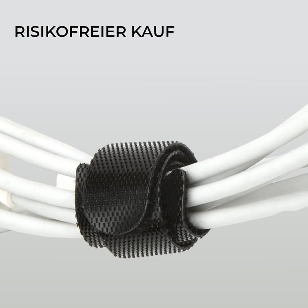 H&ap;S Cable Ties Reusable 50pcs Straps Adjustable Releasable Tidy Wrap Hook And Loop Long Large