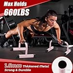 Push Up Bars: Sweat-resistant Parallettes Bar for Handstands L-sit & Dip, No Wobbling Strength Training Pushup Stands for Women Men Workout Core Exercise at Home Floor Gym - Image 2