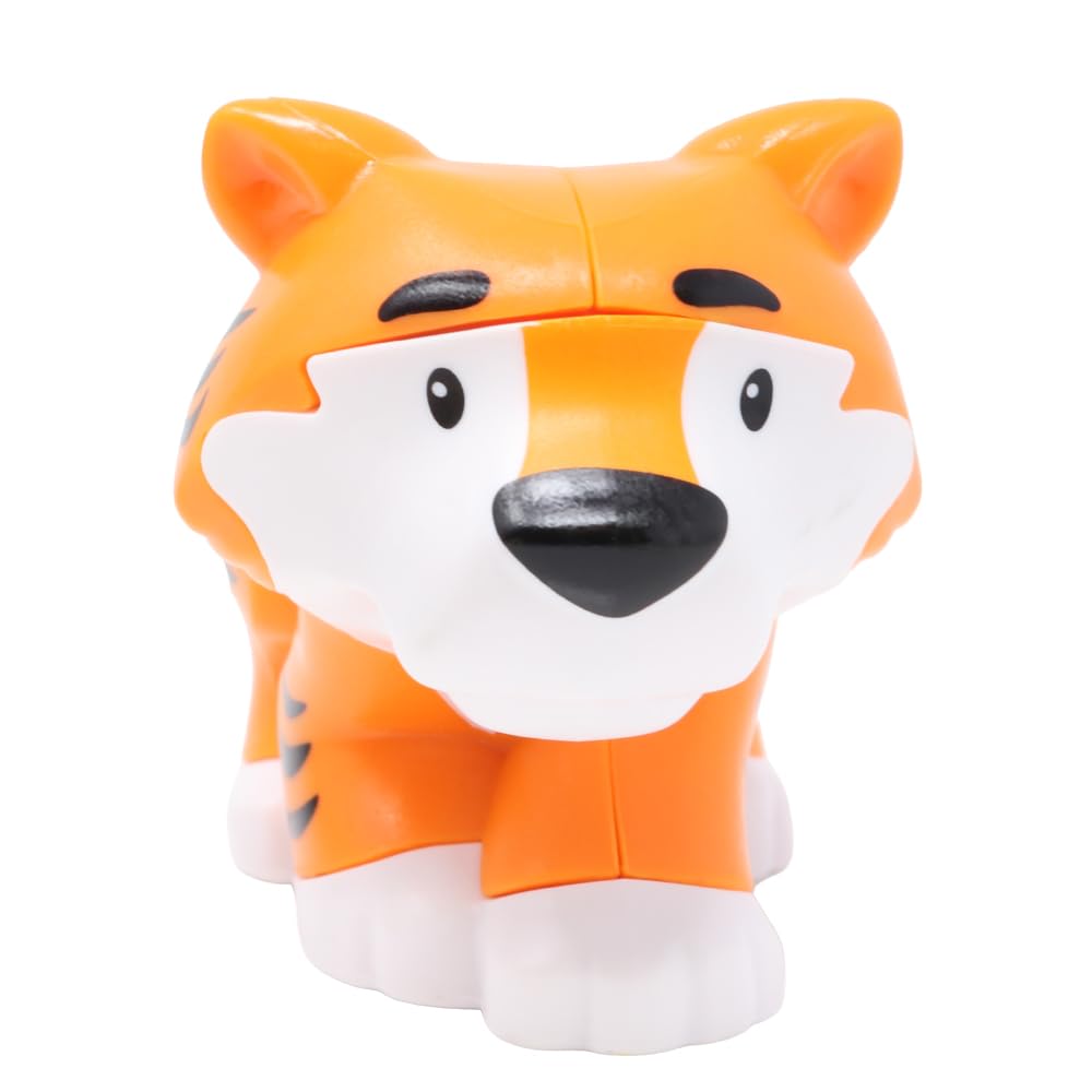 Fisher-Price Pezzo di ricambio Little People Arca di Noè Zoo Safari Jungle Animals Playset JLV11 - Figura di ricambio Tigre arancione scuro