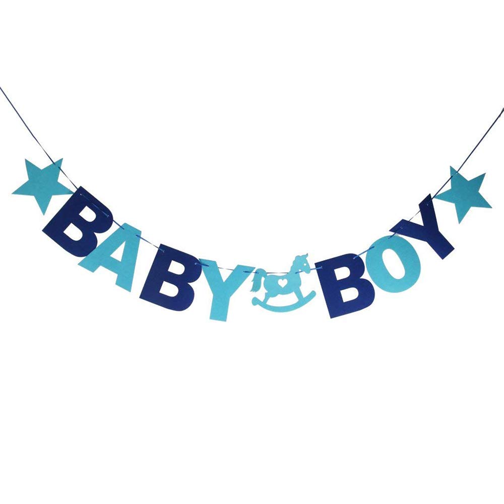 Boland Buchstabengirlande „Baby Boy“ – 155 Cm Lang, Aus Karton, Für Baby-Party, Geburt, Mottoparty, Hängedekoration