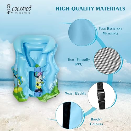 Image of Cockatoo Inflatable PVC Swimming Floats with Handles, Small Swimming Pool Floats