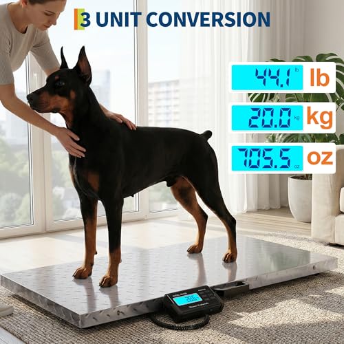 Báscula Digital para Ganado 1100lb con Plataforma Antideslizante miniatura 3