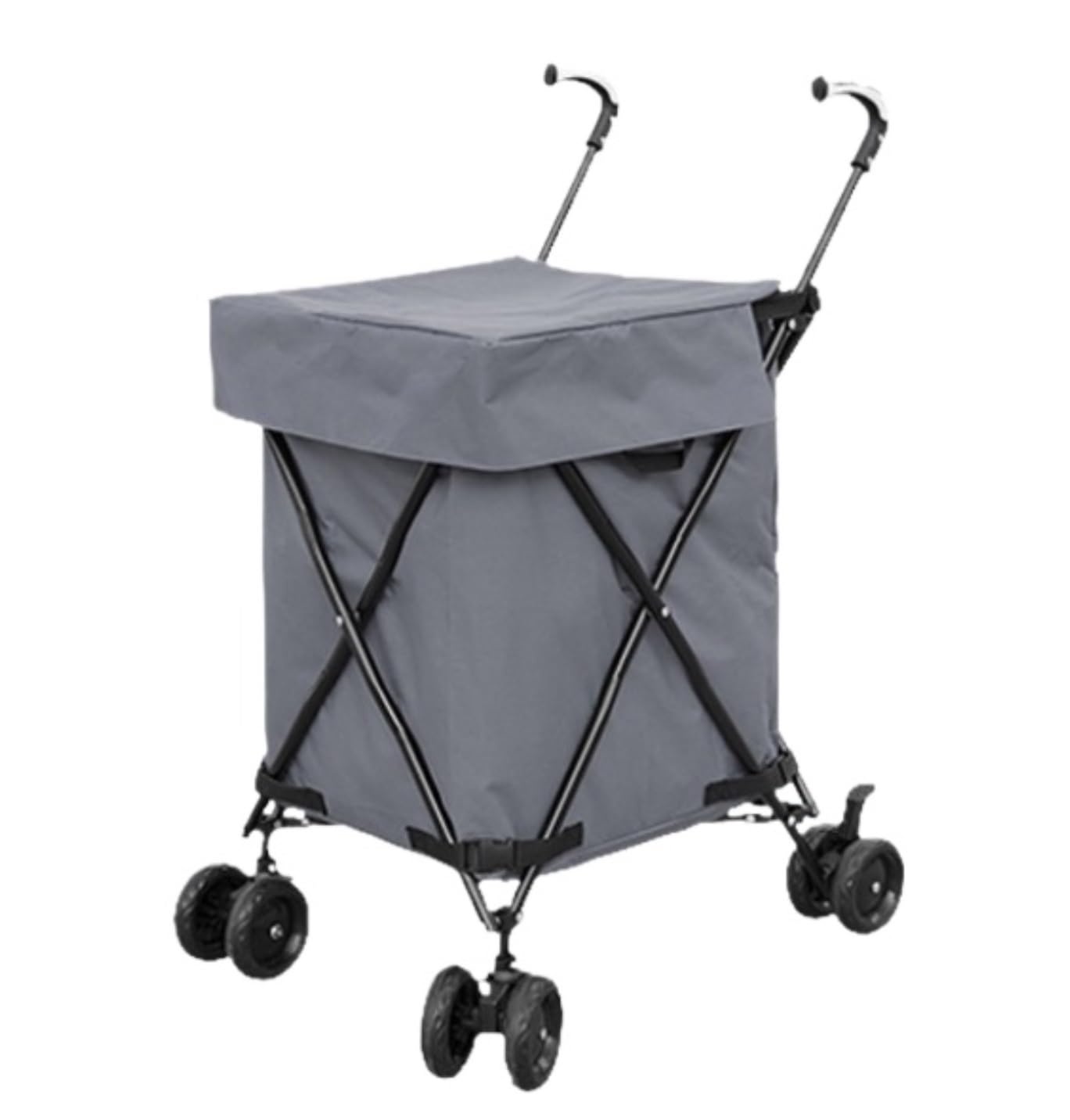 Heavy Du Carrello della spesa pieghevole su ruote, 82 l, portatile, per articoli da giardino e pneumatici, ideale per studenti e insegnanti Colle