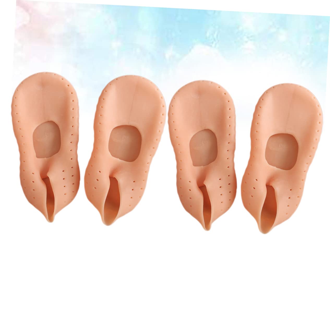 Healeved Elastic Room Beach Socks Set Socks in Skin Tone Anti-Slip Lightweight m Size 2 Pairs