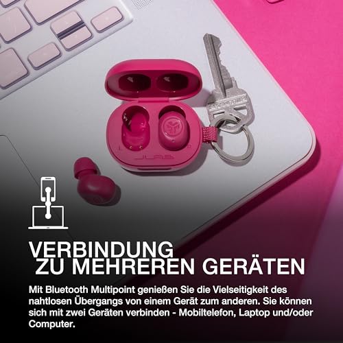 JLab JBuds Mini In Ear Kopfhörer kabellos Bluetooth, True Wireless Kopfhörer, 20+ Std Headphones, kabellose Ohrhörer, Earbuds mit Mikrofon, Ladebox, Dual Connect, EQ3 Sound, Schwarz – Bild 4