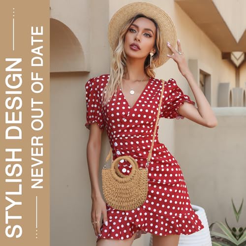 Straw Beach Bags for Women Small Shoulder Purse Woven Crossbody Handbag Top Handle Bag for Summer2