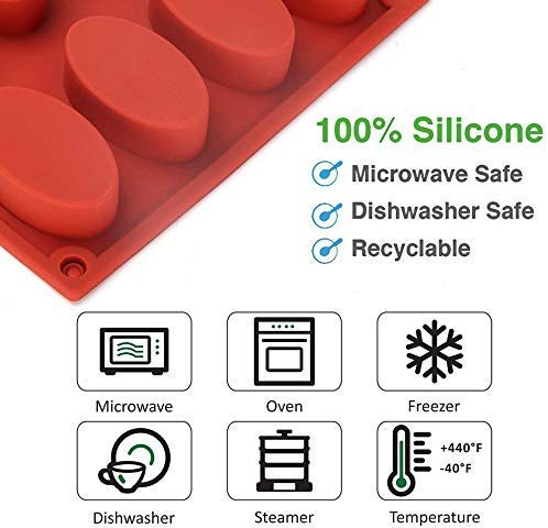 Stampo ovale in silicone, con 16 scomparti