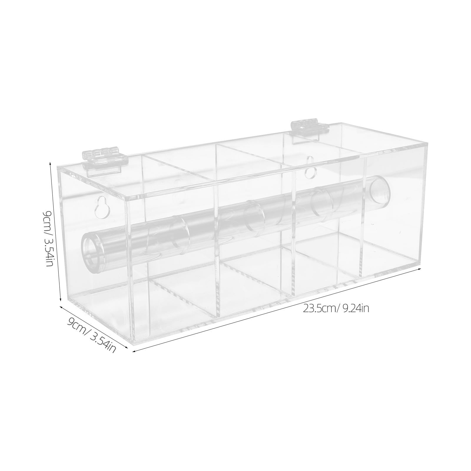 Porta Etichette e Struttura Stabile Design Verticale 4 Scomparti in Acrilico per Gestione Organizzata e Uso su Scrivania o Tavolo