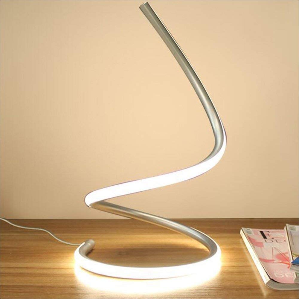 nowoczesna 16W biurkowa akrylowa sypialni kreatywna spiralna stołowa Led pracy z oczami do nauki Decorat lampka nocna na stół