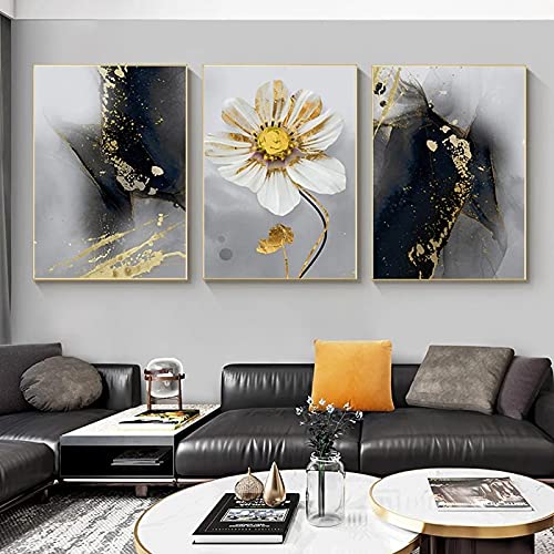 Peinture abstraite feuille d'or de qualité supérieure pour décoration mur d'art chic salon
