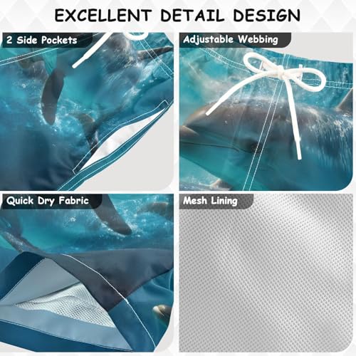 Boys Swim Trunks Whale Nautical Ocean Coastal Toddler Swim Shorts Beach Board Shorts Swimsuit3