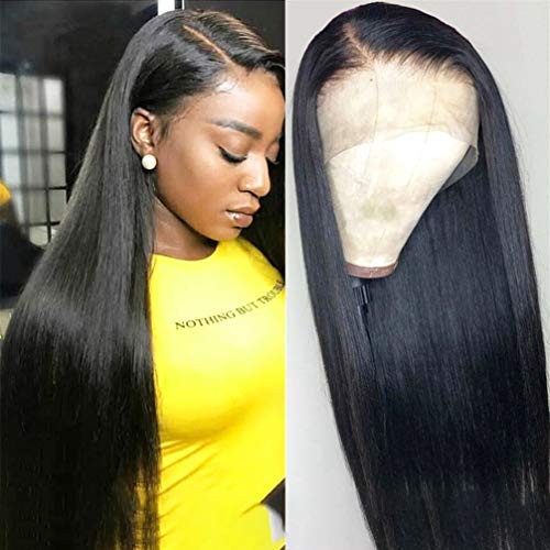 Perruque Cheveux Brésiliens Remy Straight 13X4 Lace Front Wig 16" Qualité Supérieure