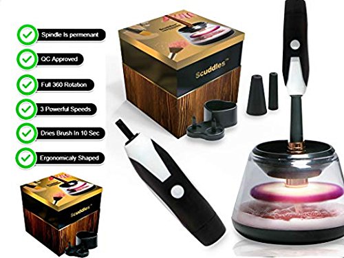 Electric Makeup Brush Cleaner Spinner and Dryer, UPGRADED 2018 DESIGN, 360 Spinning Rotation, 3 Powerful Speed Levels Anti-skid, Spinning Tool Machine