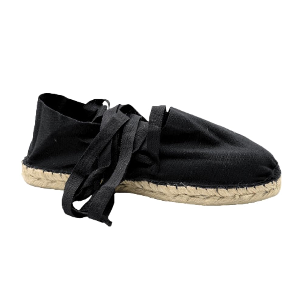 PASARELA - Zapatillas Esparto/Yute de Lona con Cintas Lazos Color Blanco para Hombre en Color Negro Lona