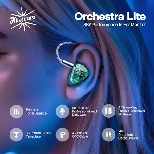 Kiwi Ears Orchestra Lite Vert Corrigez Votre Son avec le Câble Terras