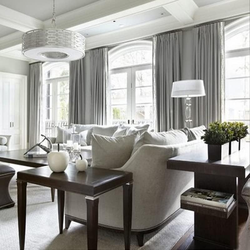 CraftThink Cortinas modernas para ventana, opacas con pliegues sólidos para ventana, tratamiento de ventana corrediza con ganchos de 4 puntas para