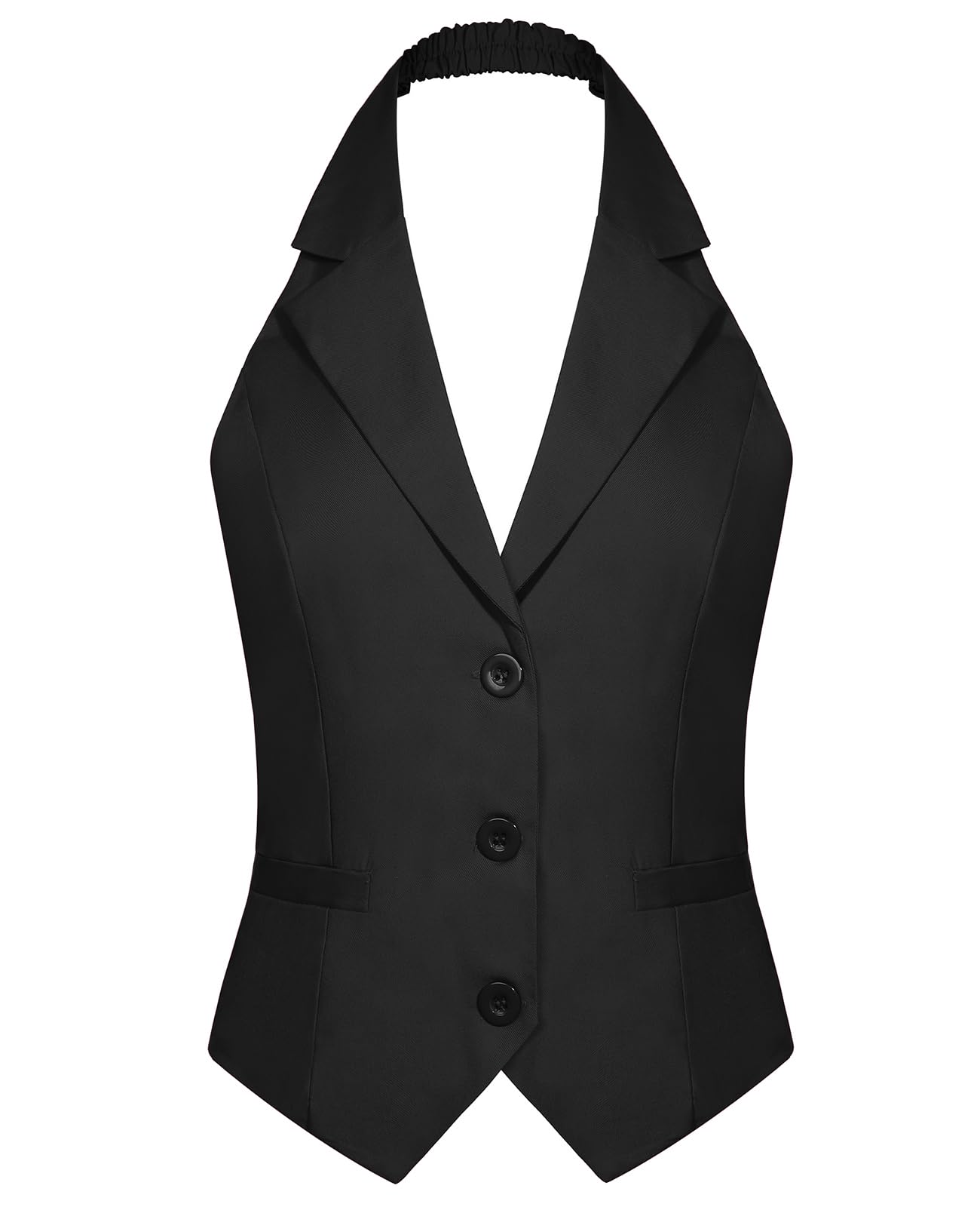 LADI TREND Women's Dressy Casual Versatile Vest Tuxedo Suit Waistcoat Business Button Up Sleeveless Vests