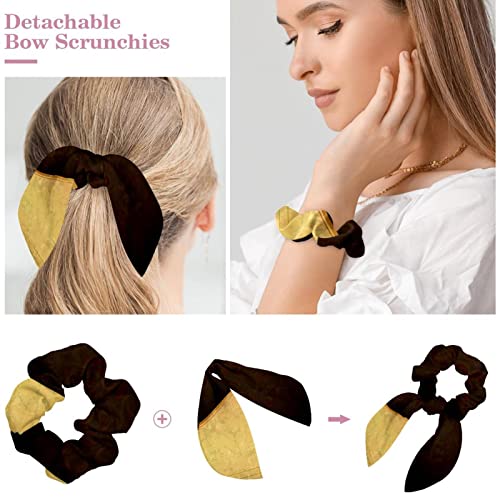 Chouchou en satin rouge à ruban pour accessoiriser vos coiffures de fêtes et sorties - 4