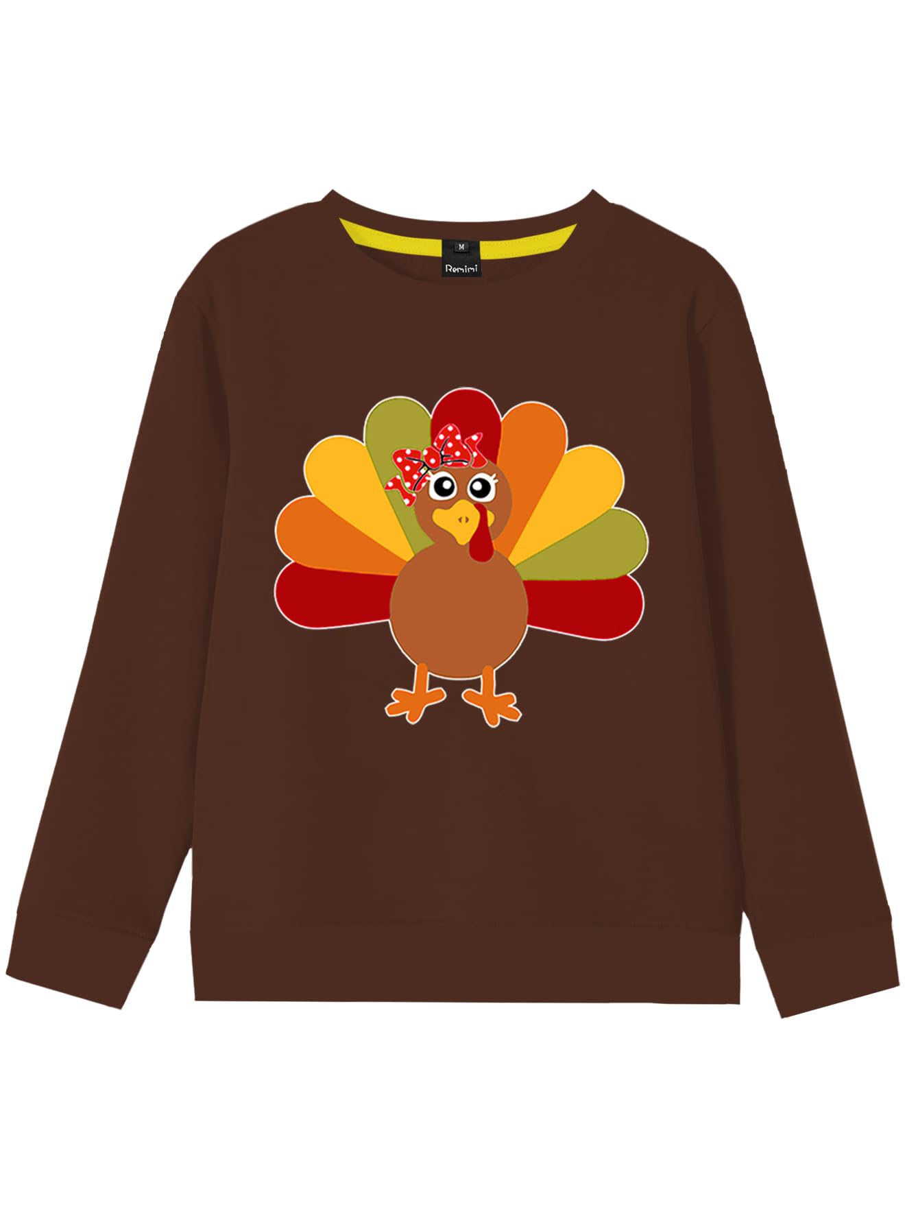 Remimi Kids Halloween Sweatshirt Long Sleeve Thanksgiving Tops 3-14 Years