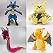 xuekun 4 Unids / Set Pokemon Charizard Dragonite Dragonair Electabuzz Lucario Machop Buzzwole Peluche Anime Muñeco De Peluche Juguetes Regalo 15-65Cm