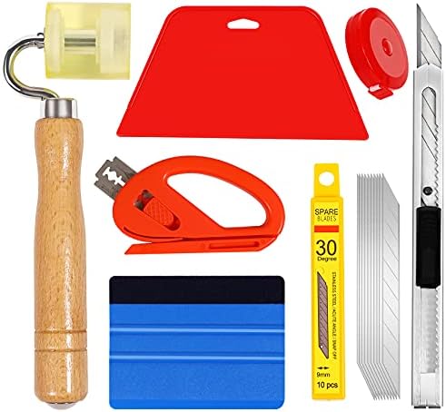 Wallpaper Smoothing Tool Kit Including Seam Roller Squeegee Knife for Contact Paper Peel and Stick Applications