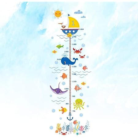 Toise Sous Enfants Poissons Baleinier De L Ocean Mer Grandit Toise De Mesure Pour Les Enfants En Centimetres Stickers Muraux Amovibles Stickers Pour Les Enfants Chambre De Bebe Amazon Fr Bebe Et Puericulture