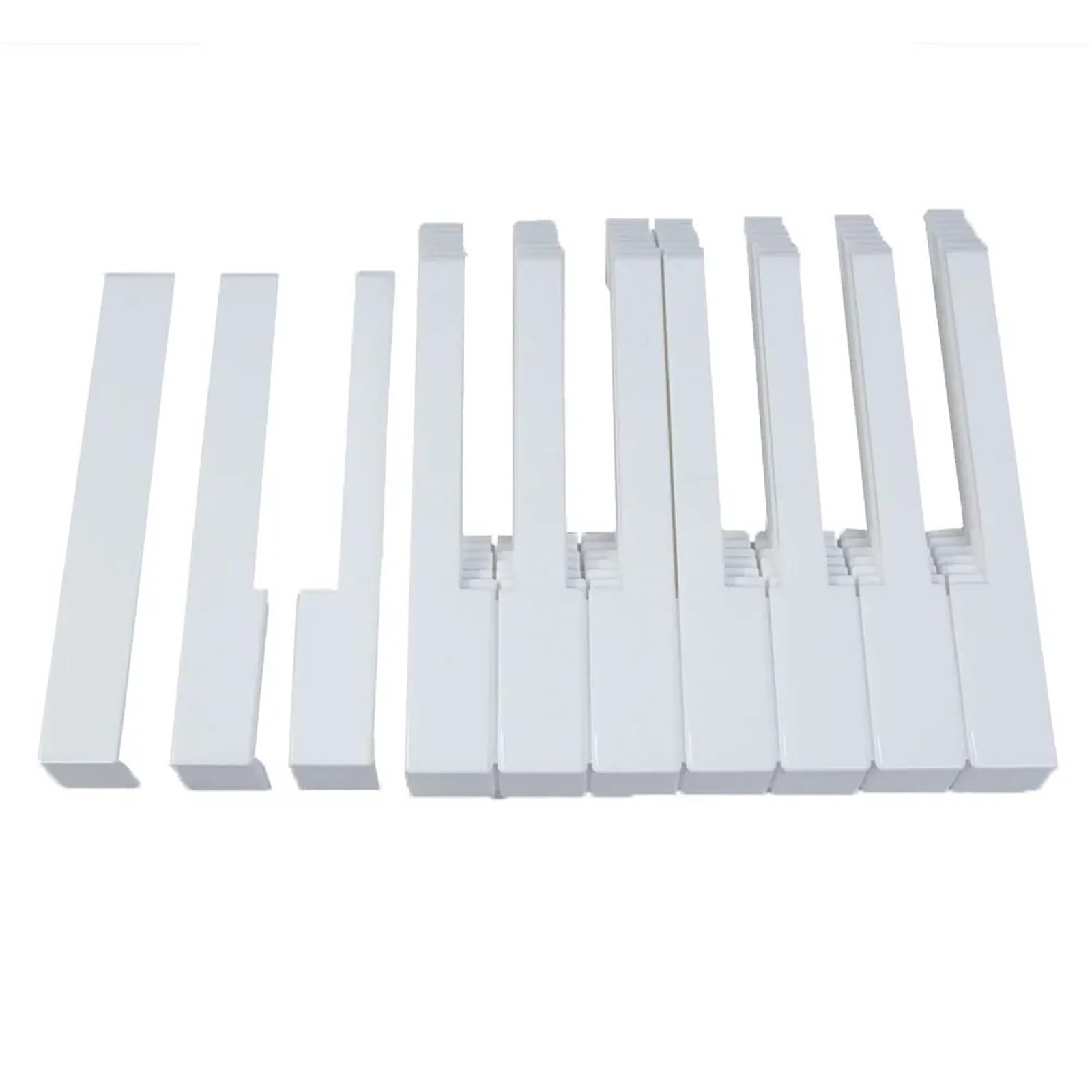 Kit de 52 Uds de teclas de Piano, Kit de mantenimiento de Piano de plástico ABS blanco con frentes, piezas de repuesto profesionales, accesorios for Piano