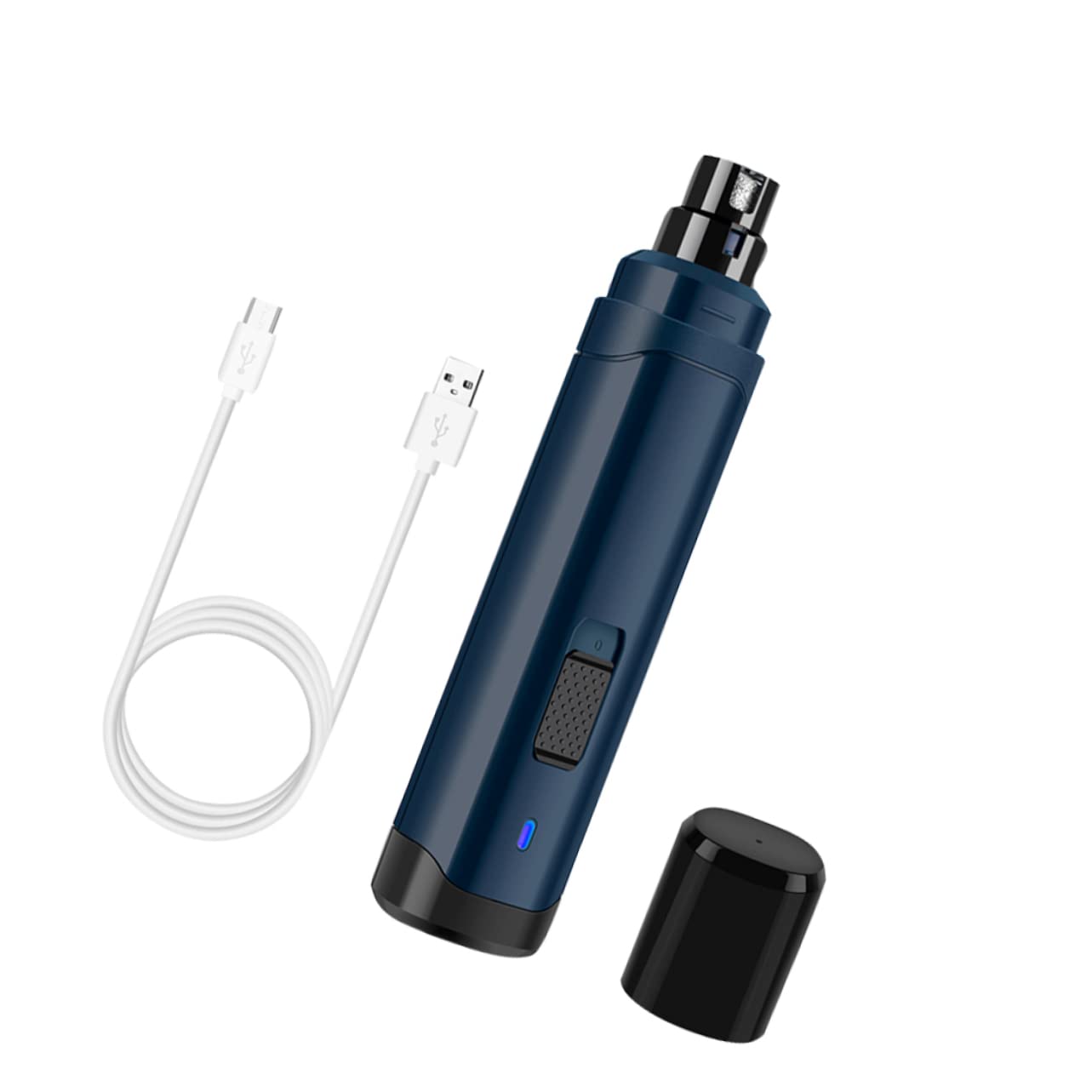 BESPORTBLE Lima Unghie Elettrica per Cani e Gatti USB Rotazione | Abs Blu Navy, Controllo Pratico e Presa Semplice, Formato Piccolo e Grazioso
