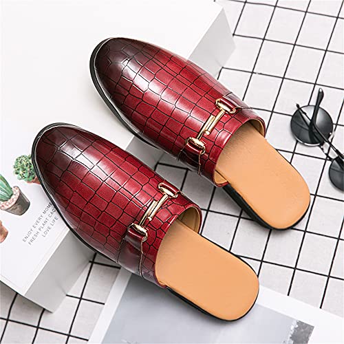 Mens Mules Mens Slippers Slip-On Loafers Casual Half Loafers Shoes Mens Backless Sandals2