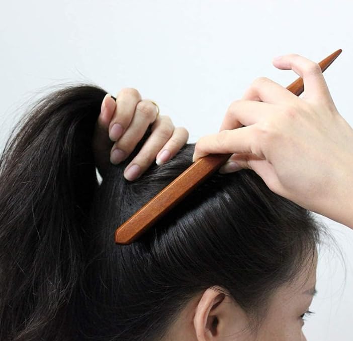 Pig bristle narrow-toothed comb Fluffy styling long handle comb Smooth hairstyle Men's beard combing brush For damaged and curly hair